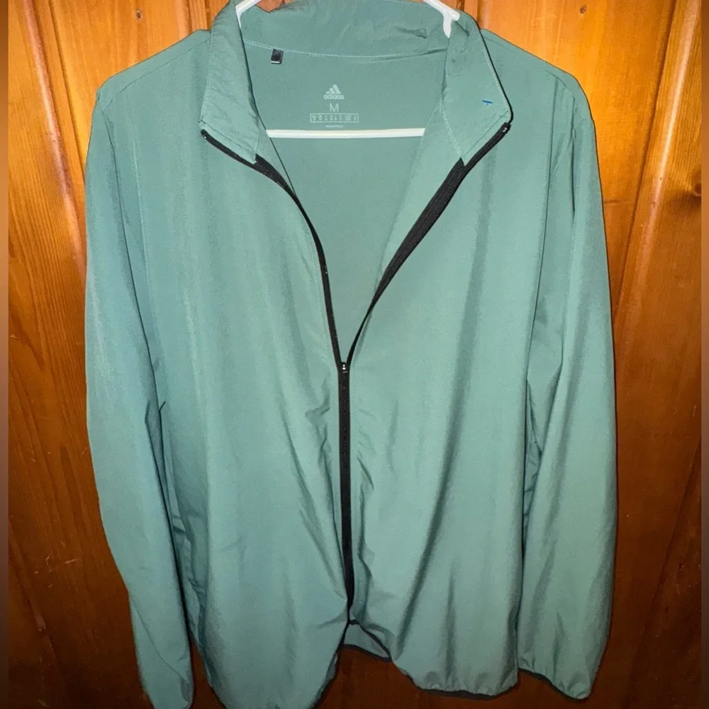 Adidas Forest Green Windbreaker - Picture 1 of 4